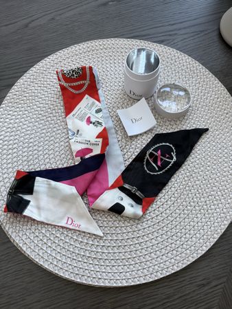 Dior Mitzah / Twilly Seidentuch – 100 % Seide – mit Original