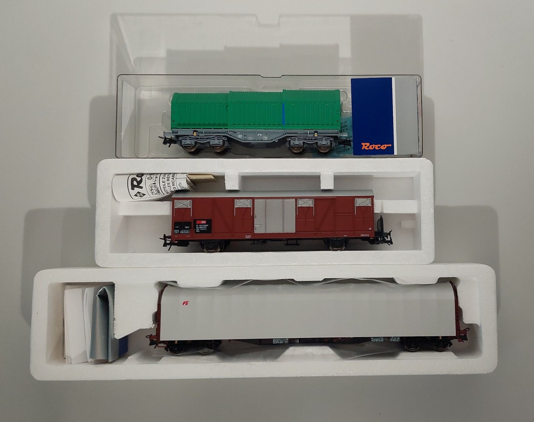 Roco Modellini di ferrovie: Roco diverse Güterwagen – Usato da Suchy venduto da NDM2228