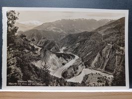 GR, "Waldhaus Flims. Aussicht von Conn auf den Rhein".