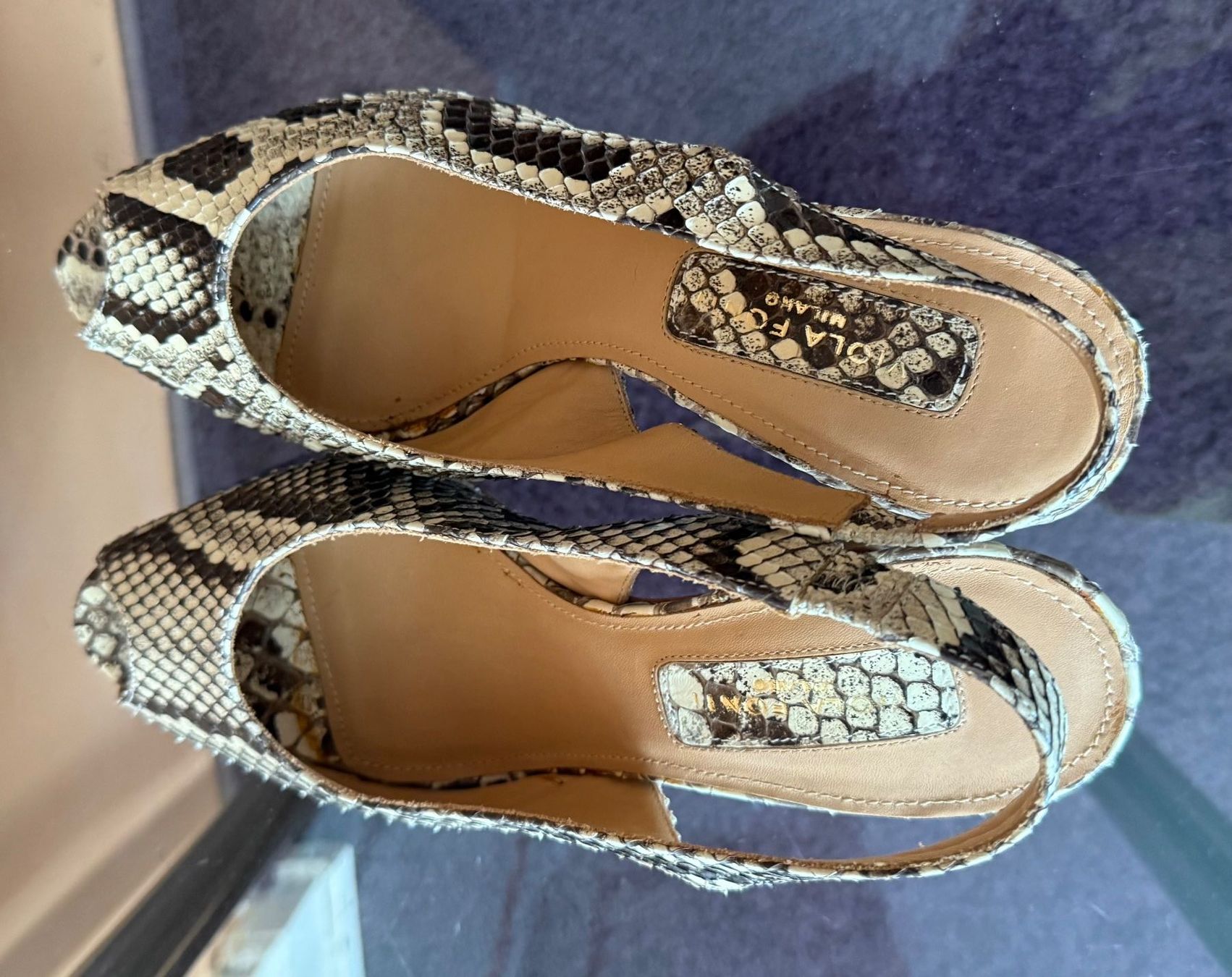 Scarpe da donna: Slingpumps in Schlangenleder, Grösse 38, – Usato da Pfäffikon ZH venduto da Margot1 3