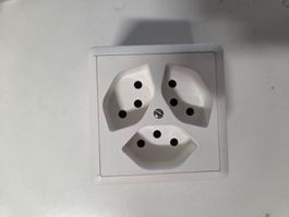 AP Wand Steckdose Dreifachsteckdose CH Norm 3xT13 Feller