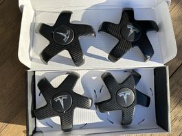Tesla Carbon Fiber Wheel Cap Kit