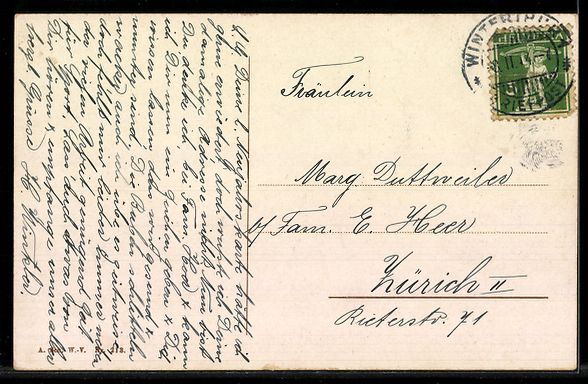 Cartes postales: AK Winterthur, Passanten im Stadtgarten – D'occasion à Berlin par bartko-reher 1