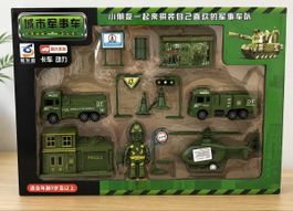 Spielzeug Militärfahrzeug Set Polizei Tank LKW 7 Figuren