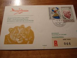 Erstflug 1968 Zch-Nairobi, Swissair, Marken FL