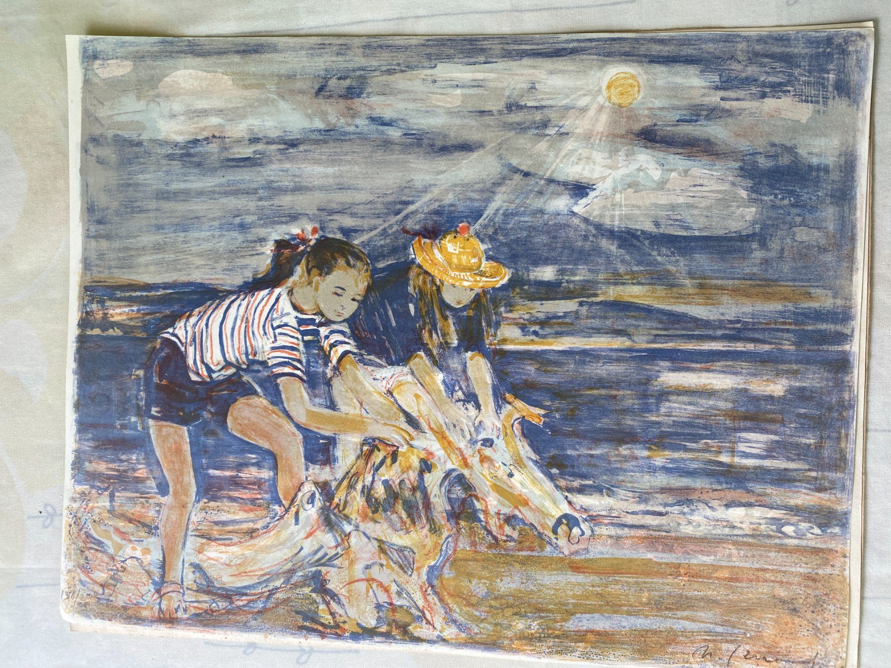 Arts picturaux & lithographies: 2 Lithos - unleserlich signiert – D'occasion à Ostermundigen par 4manta 4