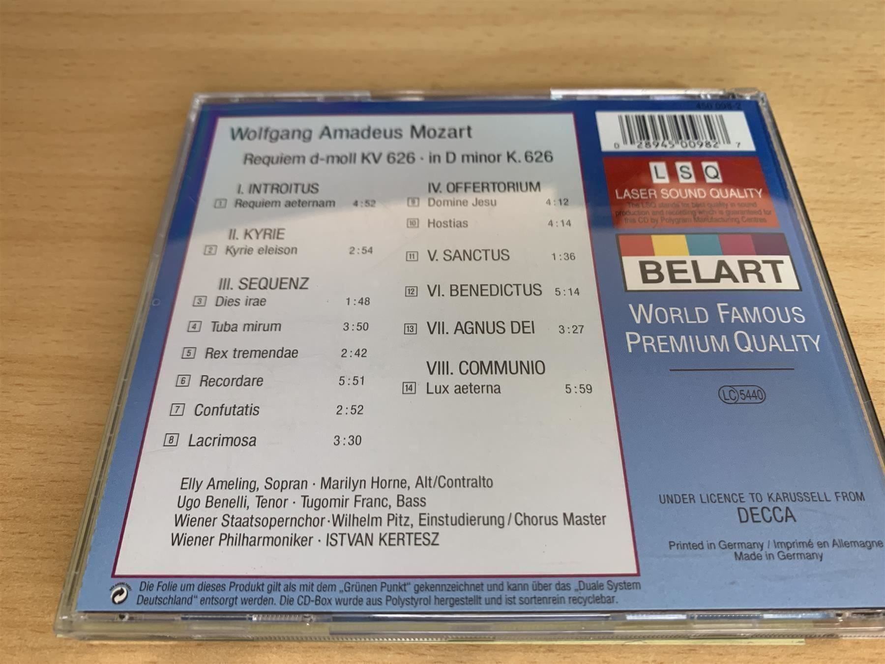 CD: Mozart - Requiem – Usato da Rikon im Tösstal venduto da Alpenmutz 1