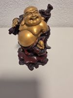 Dekorative Buddha Figur goldfarben rot guter Zustand