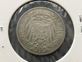Deutsche Reich.   25 Pfennig 1909 A Seltener VZ ungereinigt