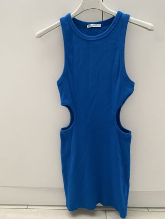ZARA Minikleid blau mit Cut-outs Gr.S