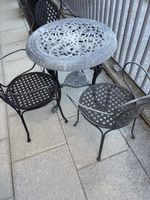 Gartenmöbel Set Tisch /3 Stühlen Metall gebraucht