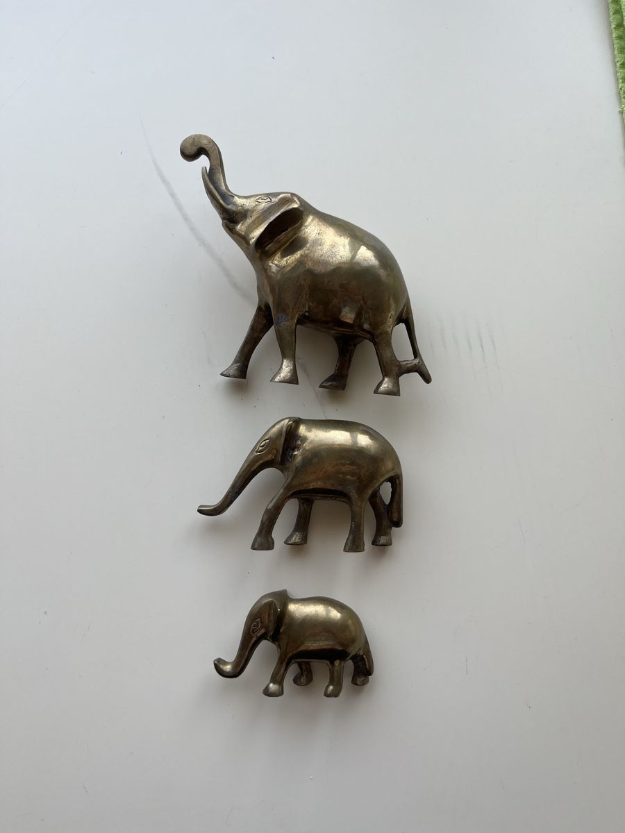 Statuette: Elefanten Trio aus Metall – Usato da Ennetbürgen venduto da ser_q5qn 2