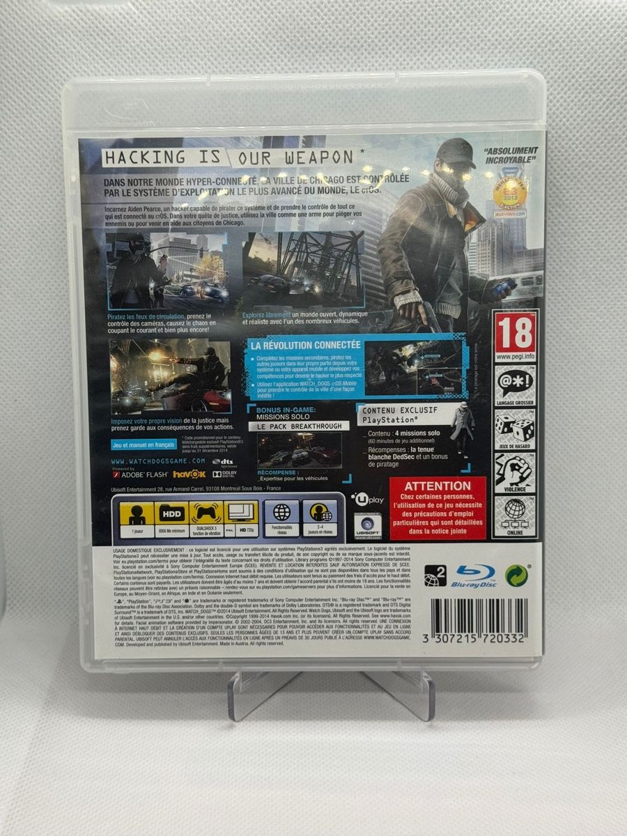 Sony Giochi: Watch Dogs - PS3 – Usato da Renens VD venduto da Dan.1020 1