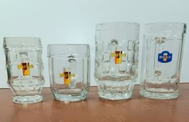 4 Bierkrüge Bier Brauerei Warteck