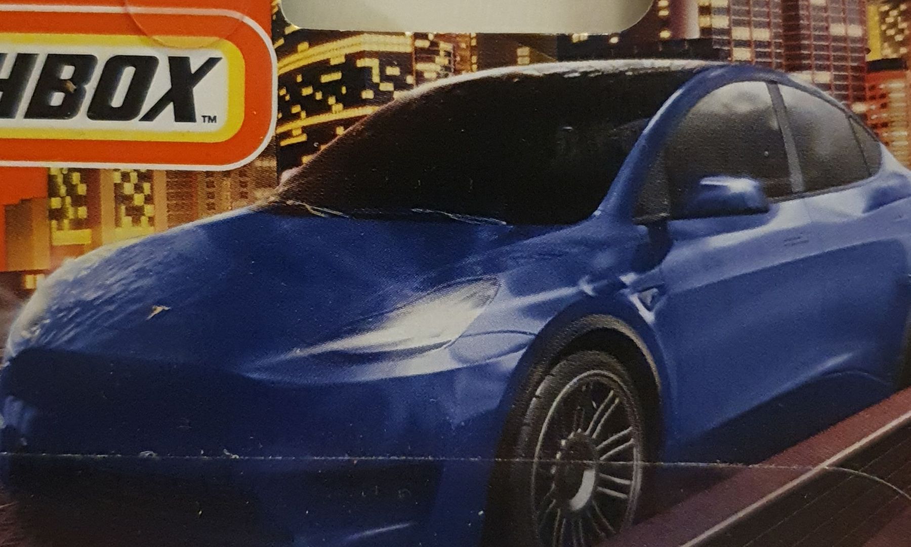 Matchbox Modellini d'auto: Matchbox Tesla Model Y Blau Modellauto – Nuovo e nell'imballaggio originale da Dietikon venduto da RevoPlay