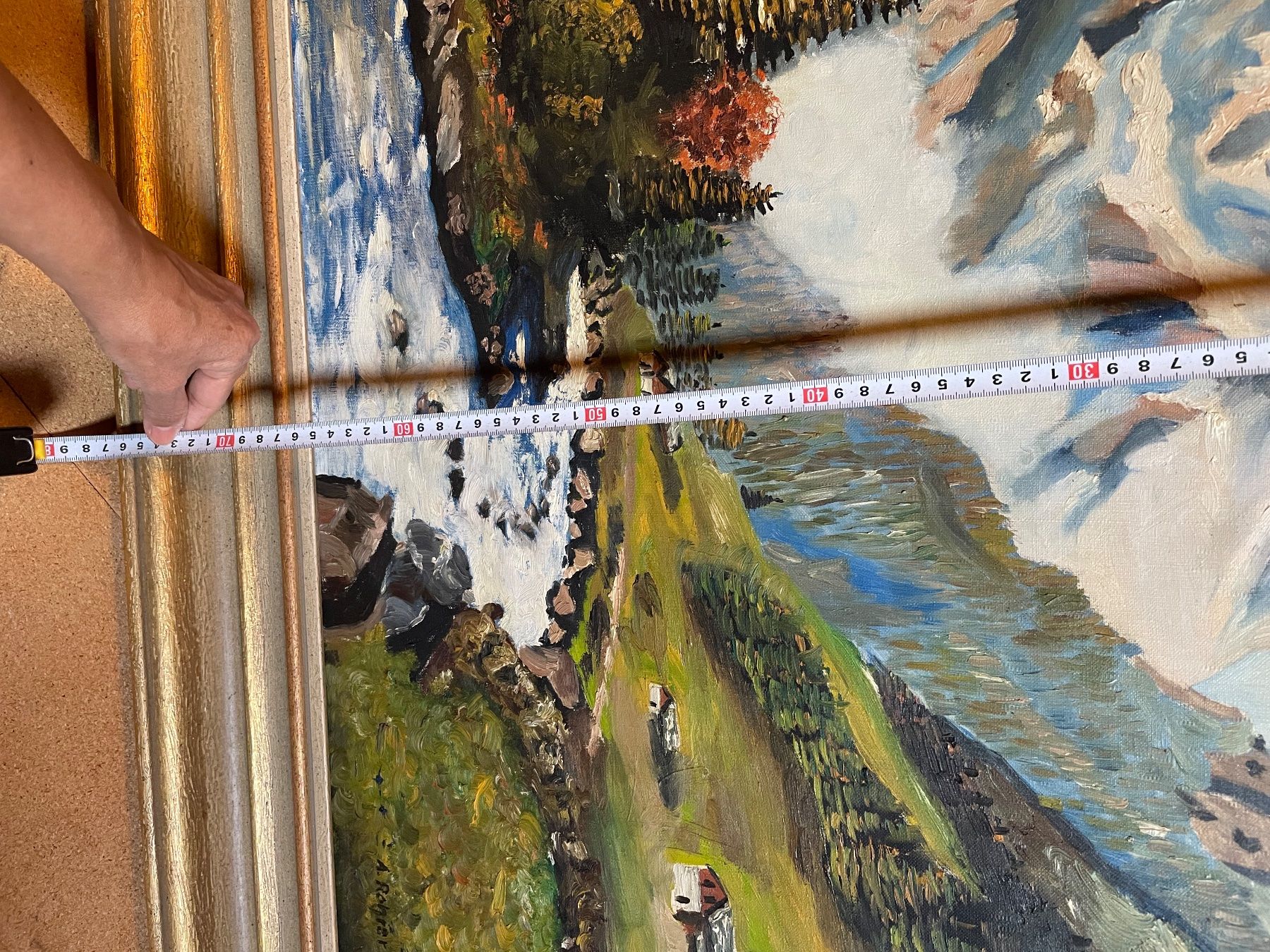 Dipinti: Gemälde A. Rohrer Berglandschaft gebraucht gerahmt – Usato da Zürich venduto da Goldenline 1