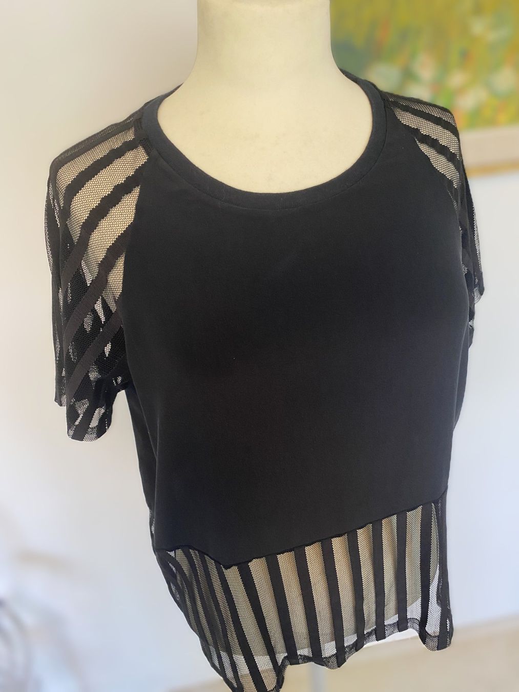 Sandro T-shirt: SANDRO Paris schwarzes Shirt Gr. 2 = 38 Seide – Usato da Allschwil venduto da Rosenfee 3