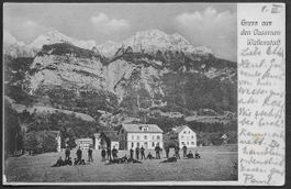 1905 AK Wallenstadt Kaserne + mit Militär belebt Top ab 1.-