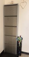 Schuhschrank 5 Fächer Metall grau