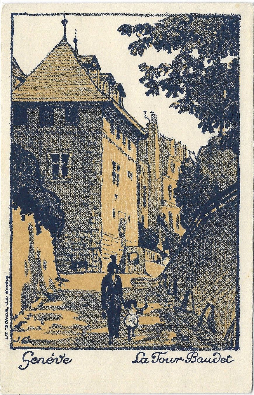 Cartoline postali: 5 Künstler-Postkarten  von  Genf – Usato da Bütschwil venduto da Jackson1A 2