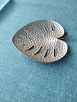 GOLDENES  METALL DEKOBLATT MONSTERA