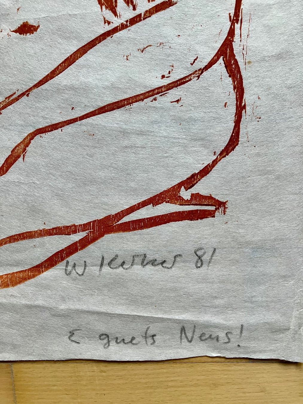 Xilografie: Holzschnitt von Walter Kerker 1981 – Usato da Winterthur venduto da Barunggeli 1