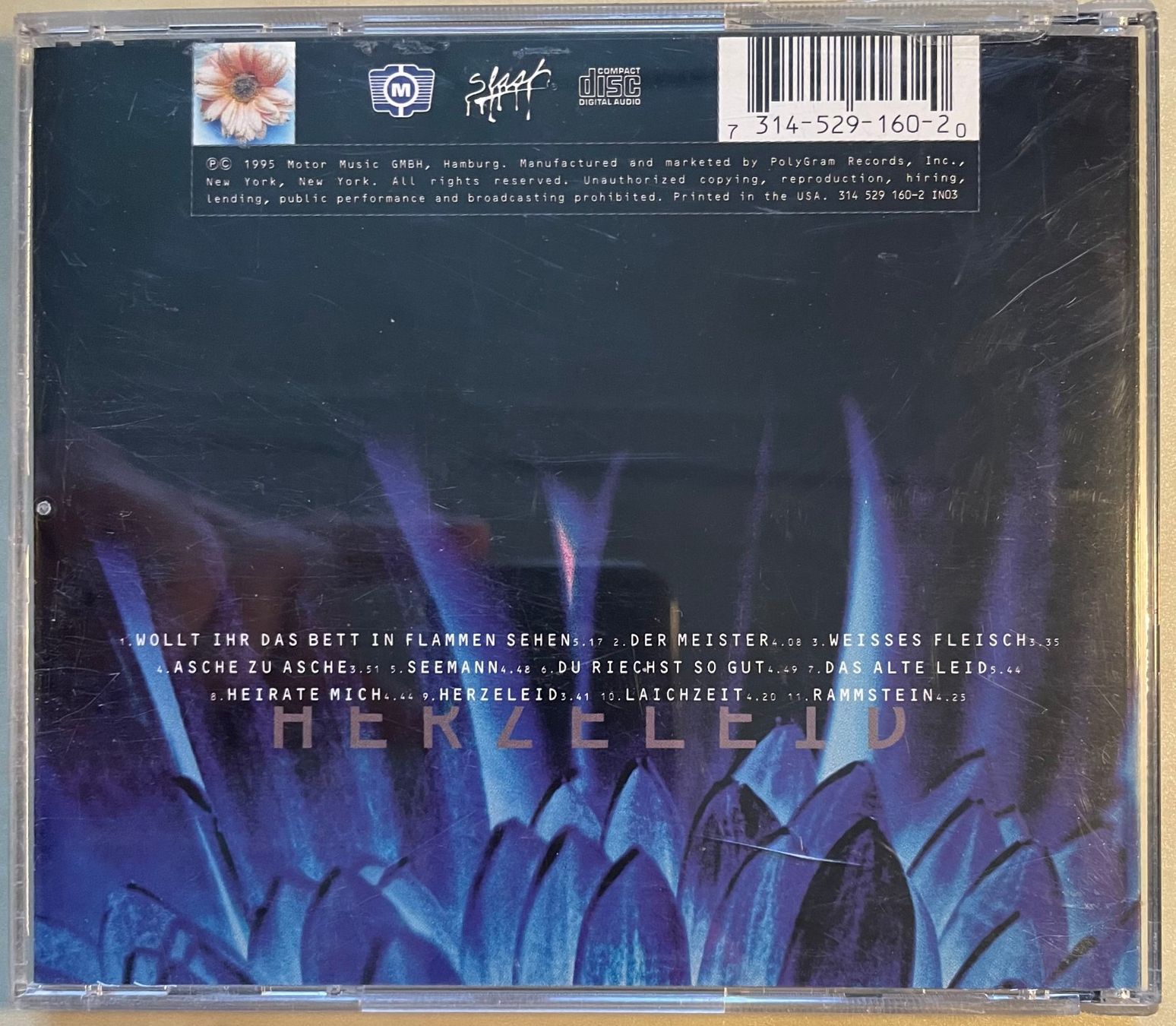 CD: Rammstein - Herzeleid (alternatives Cover) – Usato da Brunnen venduto da Barfly5 2