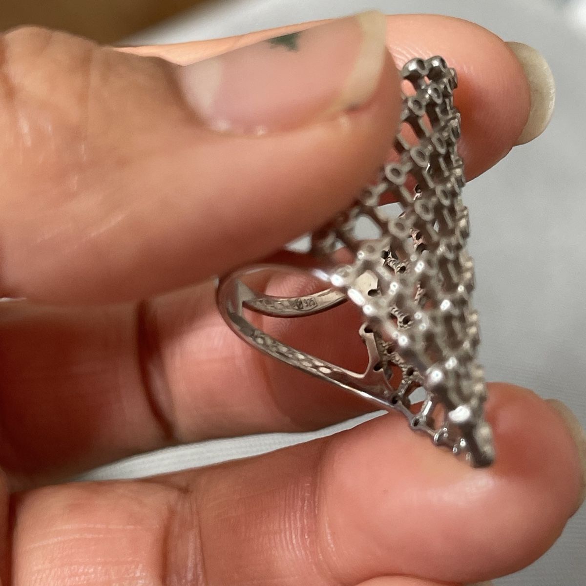 Anelli: 925 Sterling Silber Fischnetz Ring – Usato da Bern venduto da dek_7bjd 3