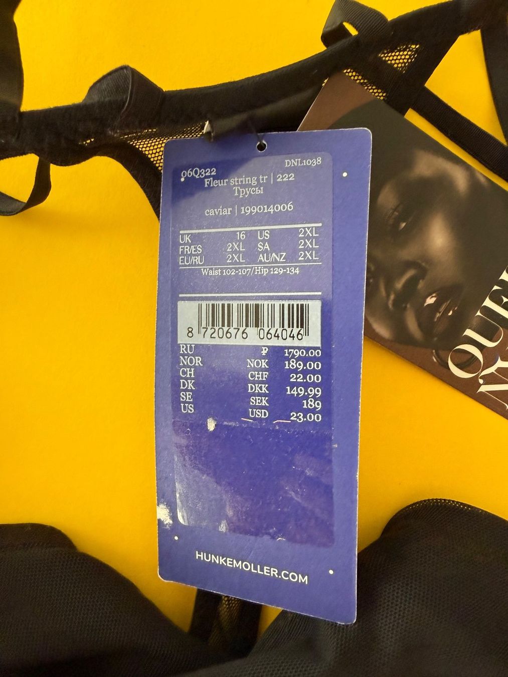 Hunkemöller Sonstige Unterwäsche: HUNKEMÖLLER, String FLEUR, Grösse XXL, Farbe Schwarz – Neu und originalverpackt aus Rudolfstetten von gst_g7xl 3
