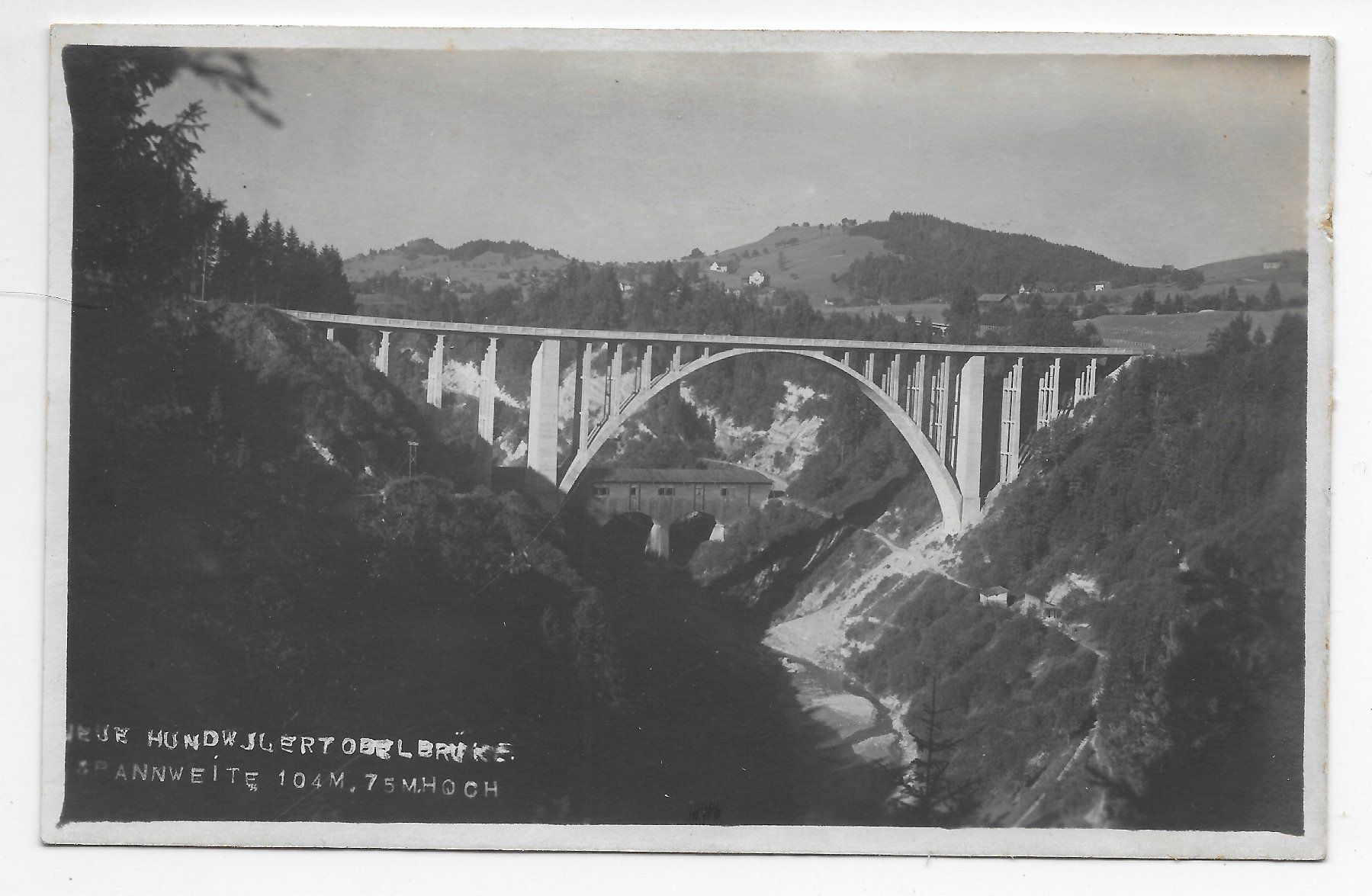 Cartoline postali: Hundwilertobelbrücke – Usato da Hefenhofen venduto da Richsalz