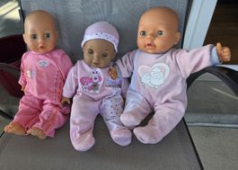 3 Baby Puppen in gutem Zustand davon 1 Baby Born