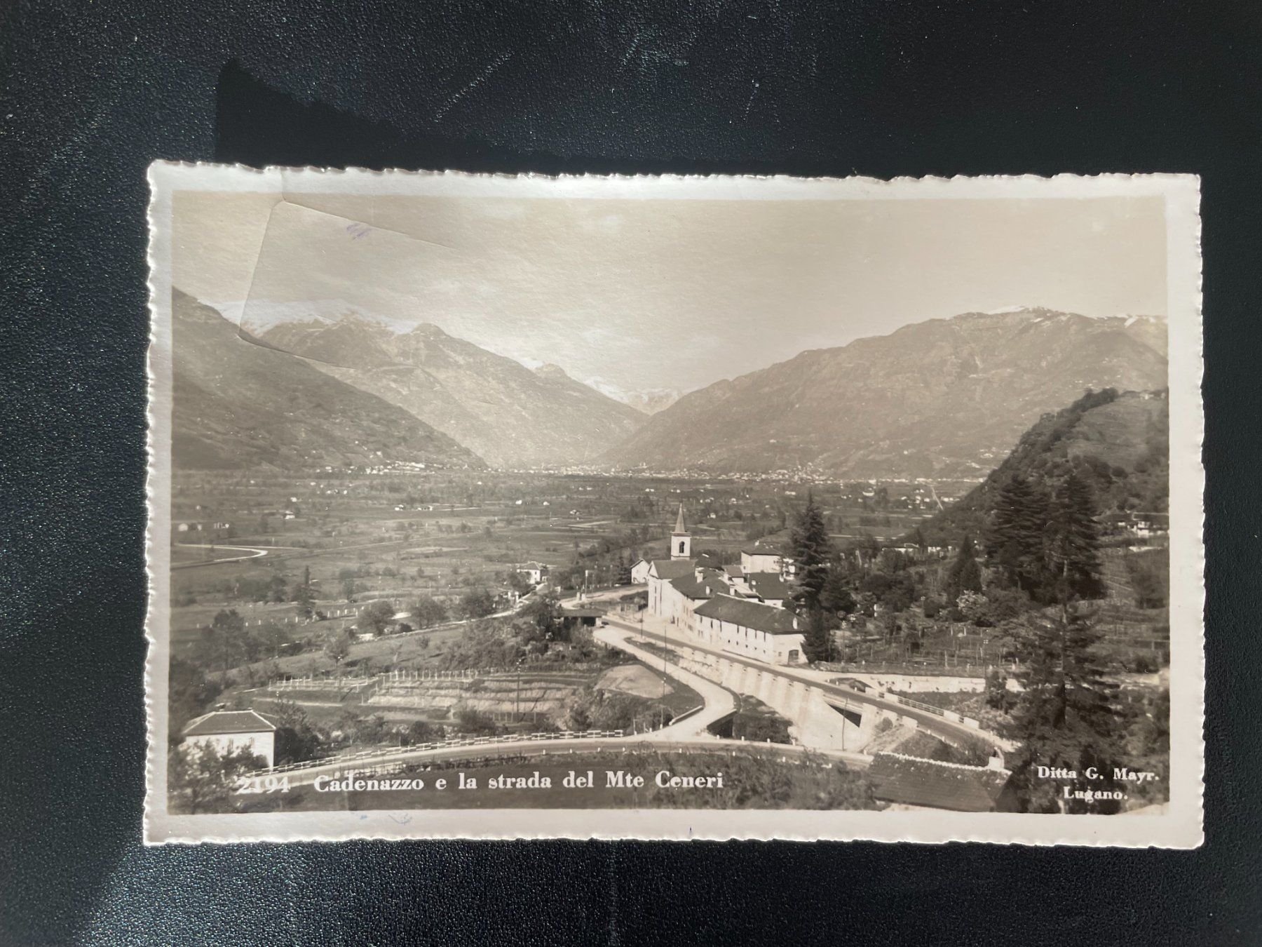 Cartoline postali: AK TI Cadenazzo e la strada del Monte Ceneri – Usato da Thal venduto da Danny82