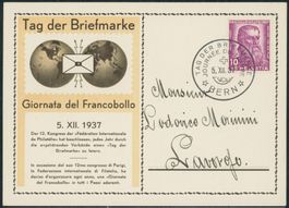 1937 - Tag der Briefmarke - Bern - Karte • D/I