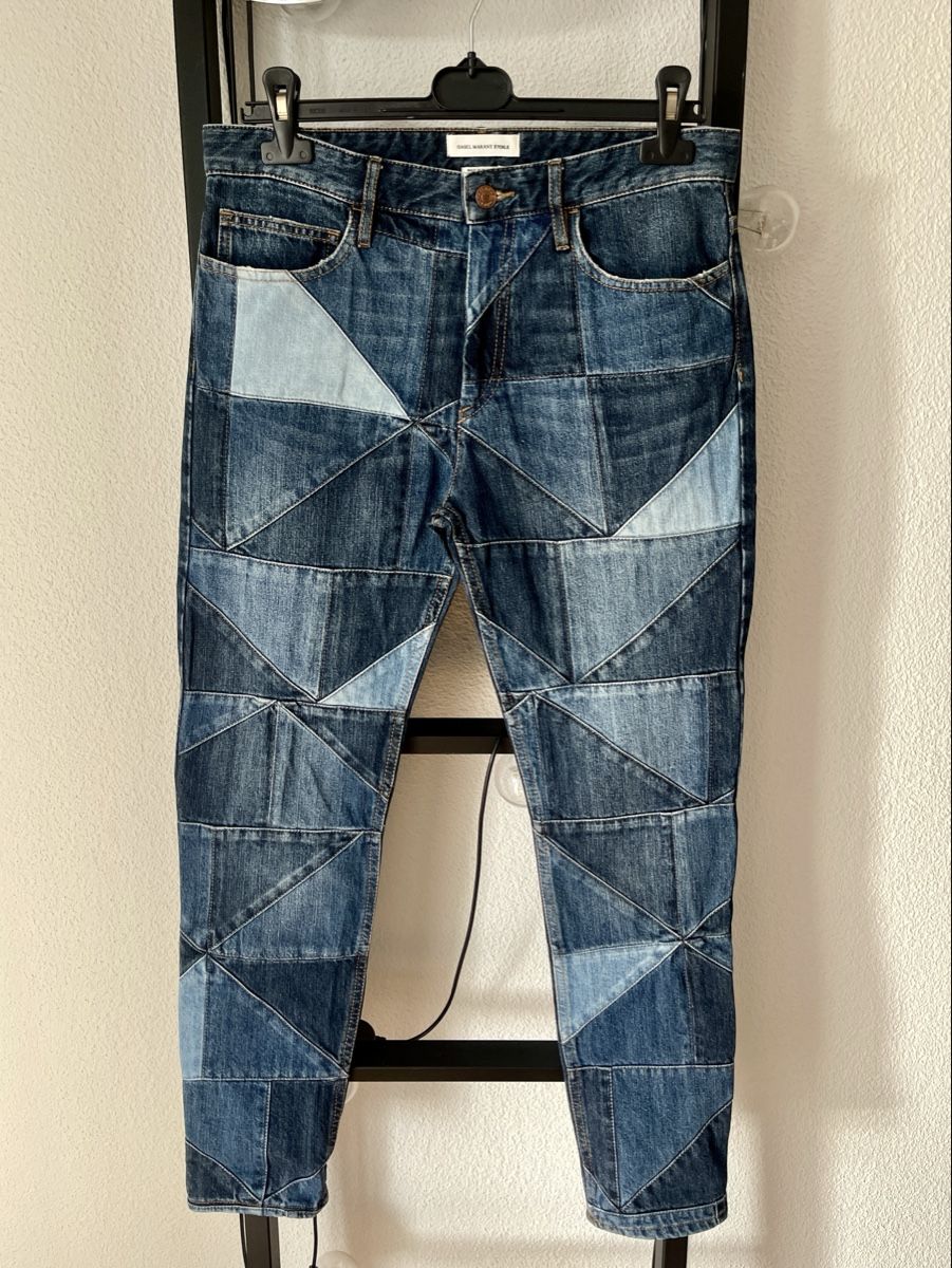 Isabel Marant Jeans: ISABEL MARANT ÉTOILE Patchwork Denim Jeans GR. 38  LP 350,- – Usato da Zürich venduto da Recode.Fashion 5