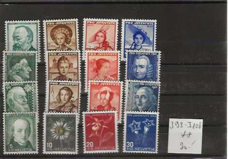 Tous les timbres: timbre Pro Juventute J93-J108 ** – D'occasion à Sorvilier par carose01