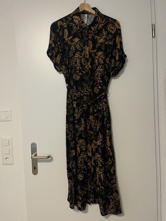 Blusenkleid schwarz-braun 36 neu