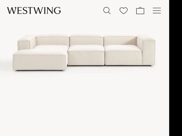 Westwing Divani: Westwing Lennon Sofa Leinen beige – Nuovo (secondo la descrizione) da Rekingen AG venduto da LNPE-Elektro 3