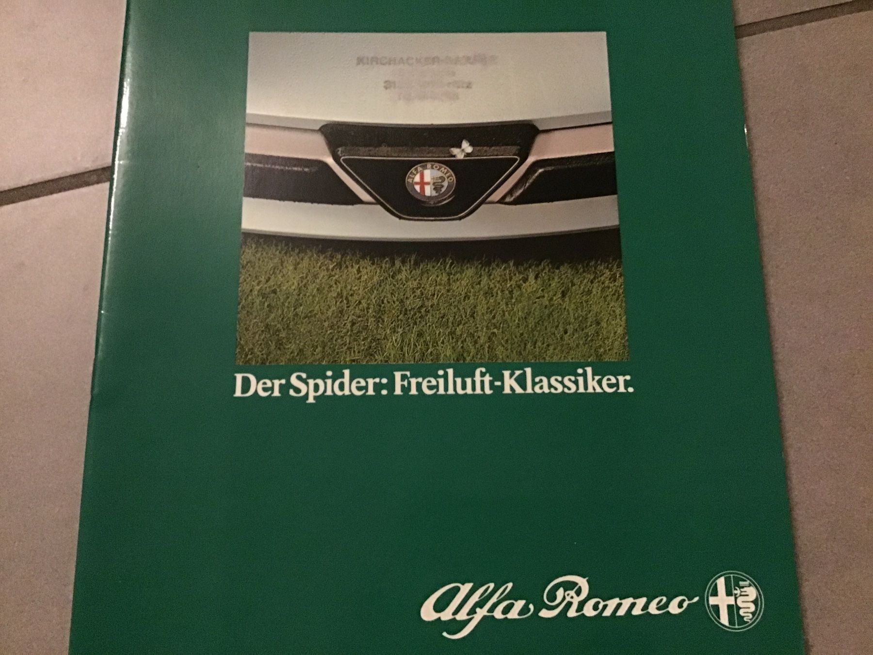 Alfa Romeo Dokumente: Alfa Spider Verkaufsprospekt 24 S. 1983 – Gebraucht aus Scherzingen von Starseller62