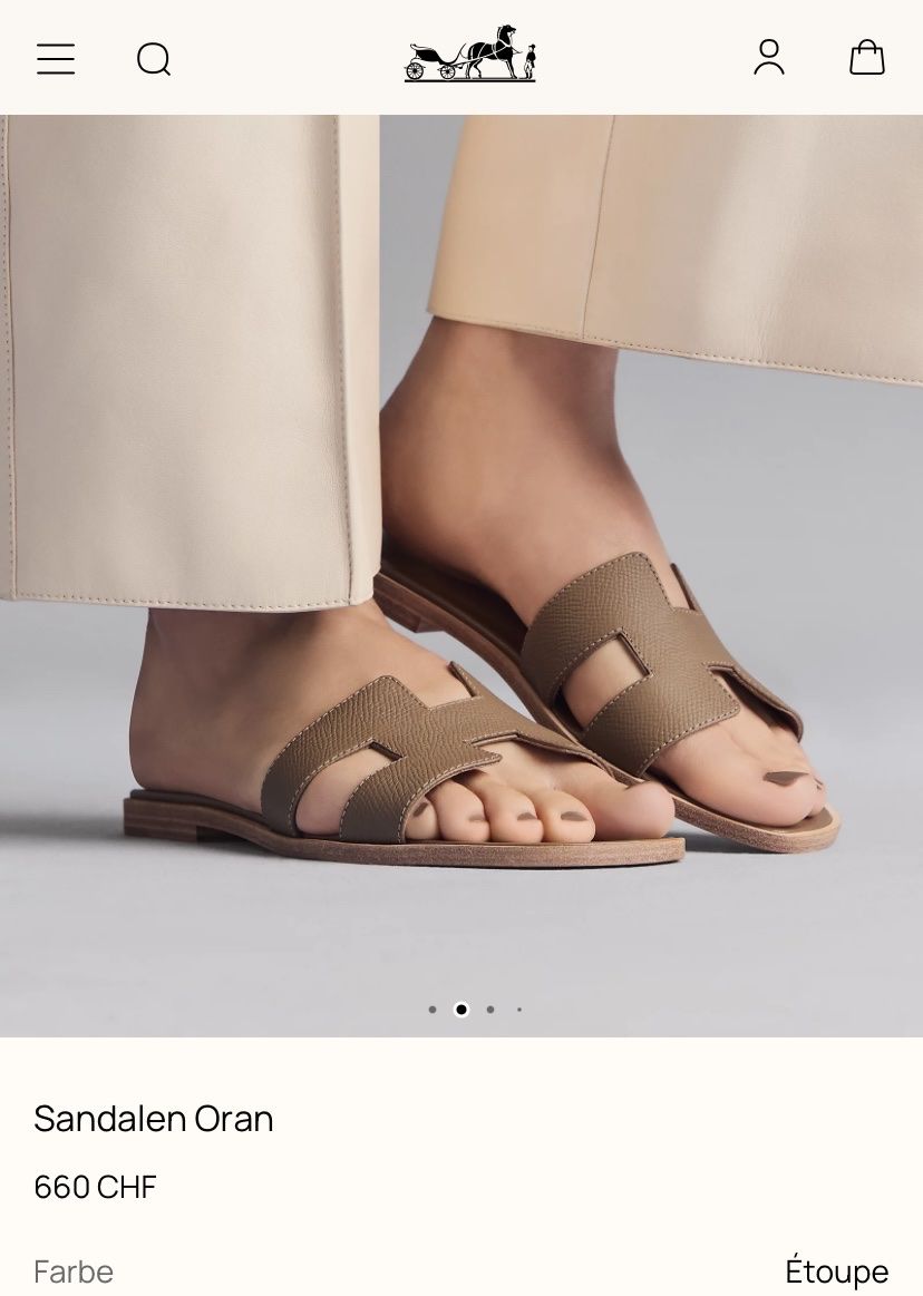 Hermès Scarpe da donna: Hermes Oran 38.5 Etoupe Fullset – Usato da Zürich venduto da love444ever 7