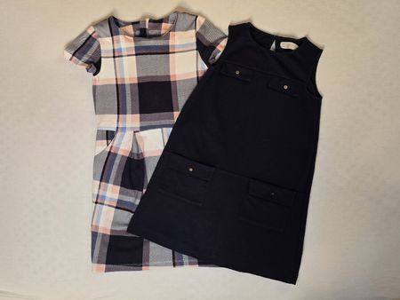 Mädchen Set Kleid H&M Zara Gr. 122-128 Karo Top Zustand
