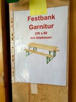 Festbank Garnitur gross mit Sitzpolster / Bierbank