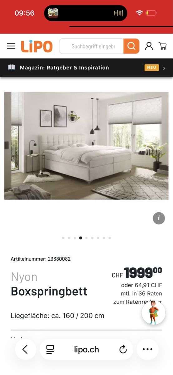 Letti: Boxspringbett Nyon – Nuovo (secondo la descrizione) da Bern venduto da raf_k5wq 3