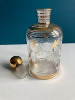 Dekorative Glasflasche mit Goldmuster, Vintage Style
