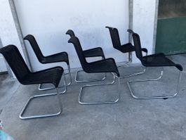 6 Tecta Freischwinger 70er Jahre Kragstuhl B20 Bauhaus