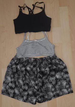Mädchen BHS + Pyjama Short,Gr.152, Marke:SANETTA+ABERCROMBIE