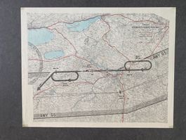 Original Vintage Poster - Plan Kontinentalflughafen Bern