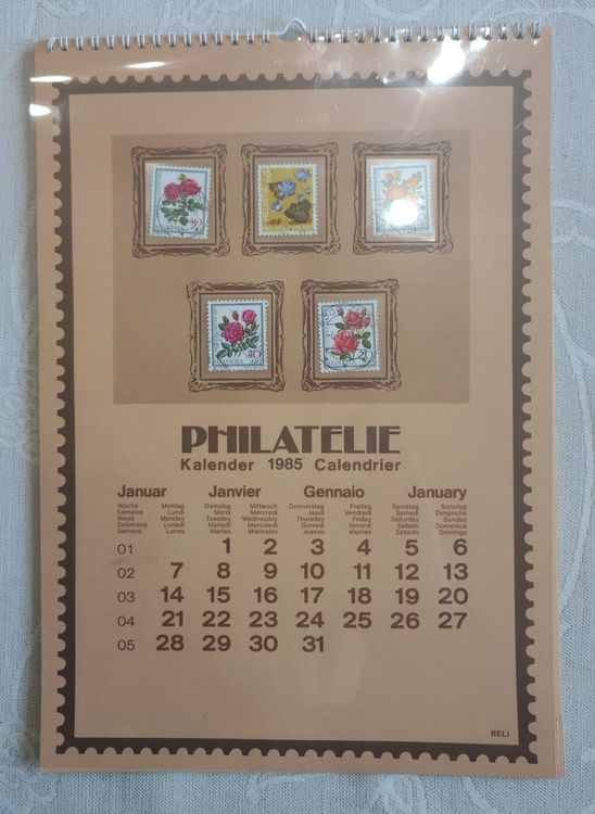 Philatelie Kalender 1985 inkl. Marken pro Monat  Kaufen auf Ricardo