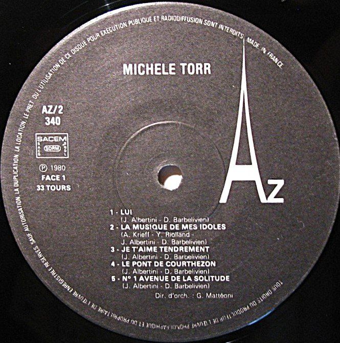 Vinyles: MICHELE TORR "Lui" VINYL LP IN VG+ – D'occasion à Monthey par Pingmub 3