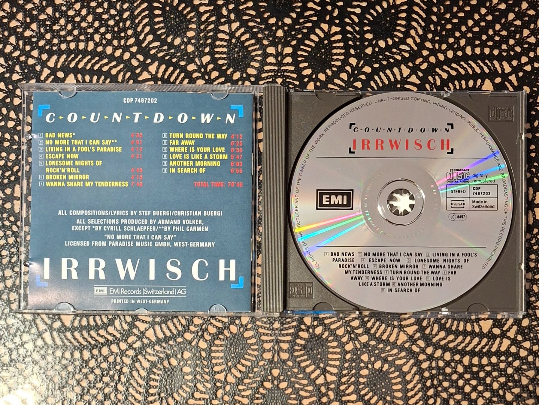 CDs: Irrwisch - Countdown, CH Rock CD Album 1988 – Gebraucht aus Schönenberg TG von breiti12 2