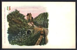 Litho Valangin /Neuchâtel, Château